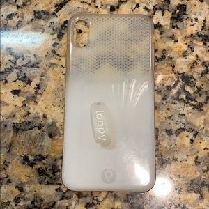 White/clear Ombré Loopy Case iPhone XS Max
